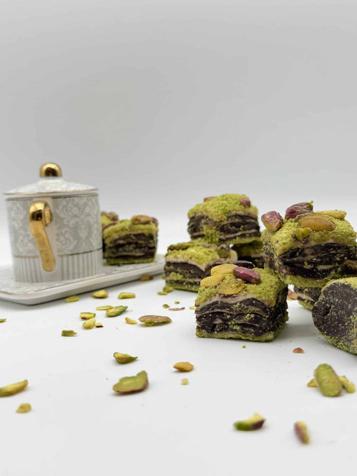 Baklava Lokum mit Pistazien & Schokolade