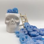 Totenköpfe Blau Sauer vegetarische  Candy